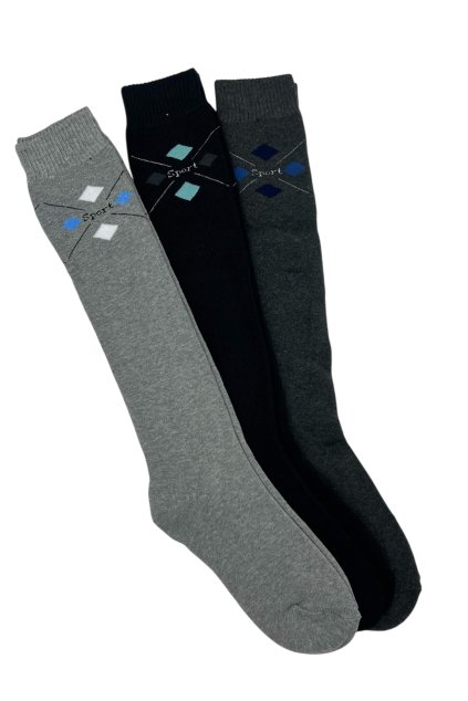 Pánské vysoké termo podkolenky 3 páry