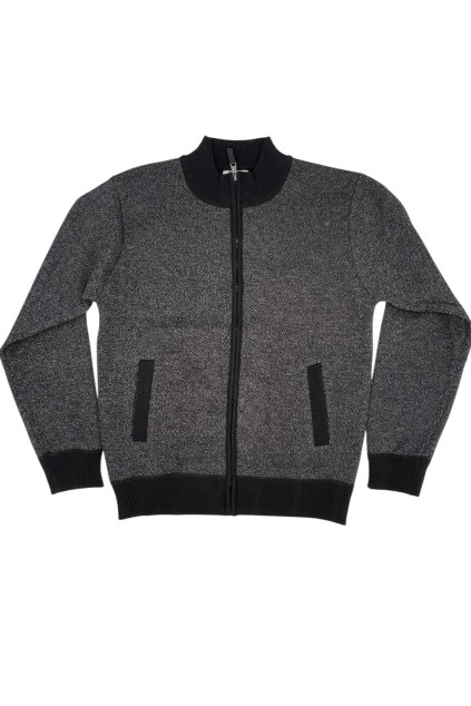 Pánská černá zateplená rozepínací mikina IGOR