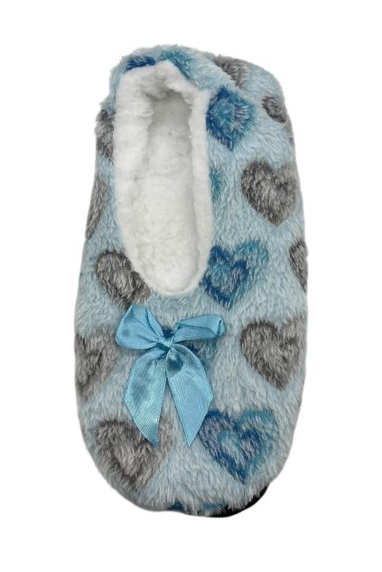 Dámske modré domáce papuče 07