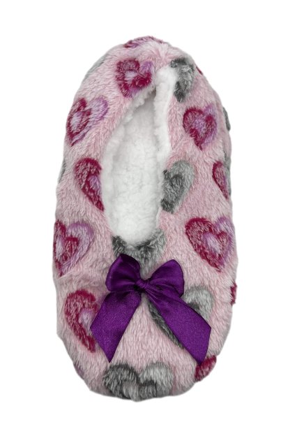 Dámske ružové domáce papuče 02