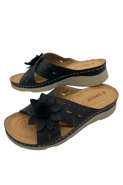 Dámske čierne papuče 18