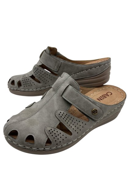 Dámské šedé pantofle 06