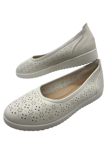 Dámske biele polobotky 01