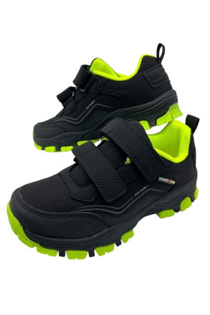 Chlapecké černé softshellové tenisky na suchý zip 03