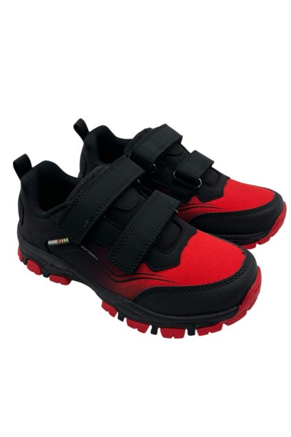 Chlapecké červené softshellové tenisky na suchý zip 01