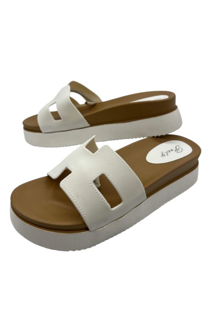 Dámské bílé pantofle 17