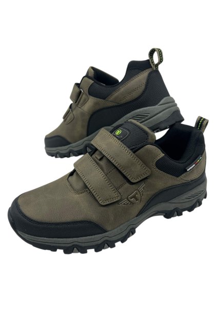 Pánské zelené tenisky na suchý zip 01