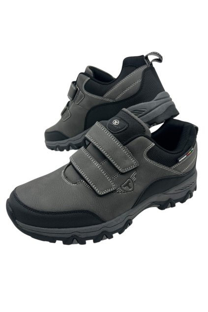 Pánské šedé tenisky na suchý zip 06