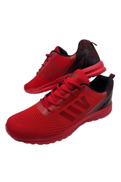 Pánske nadmerné červené šnúrovacie topánky