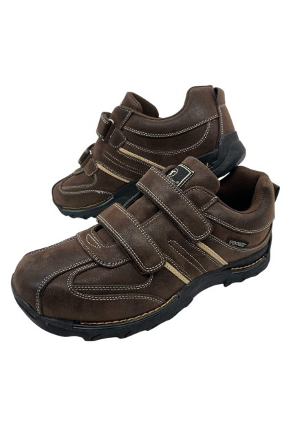 Pánské hnědé tenisky na suchý zip 03