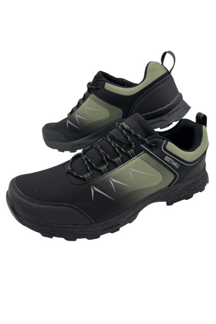 Pánské černé nadměrné softshellové boty se šněrováním 06