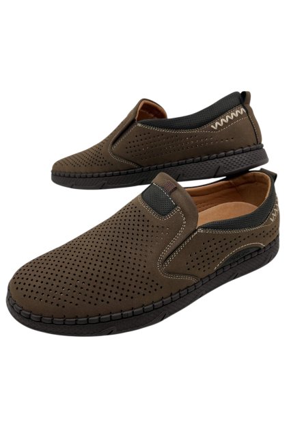 Pánské hnědé polobotky 05