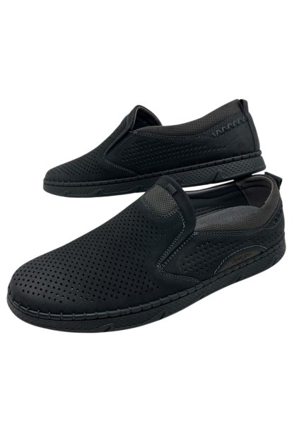 Pánske čierne poltopánky 04