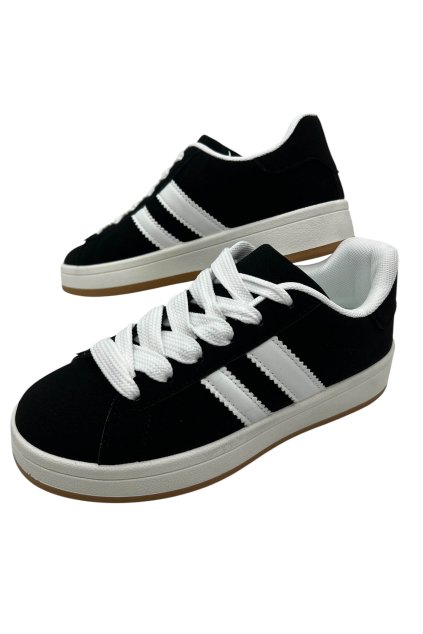 Dámske čierne šnúrovacie tenisky 40