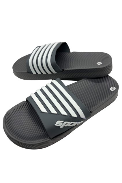 Pánské šedé pantofle 08