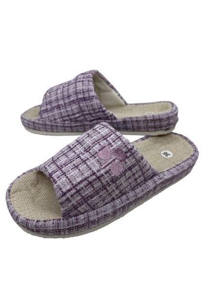 Dámské fialové domácí pantofle 02
