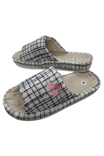 Dámské bílé domácí pantofle