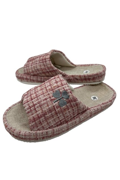 Dámské červené domácí papuče