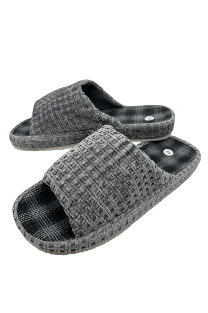 Pánské šedé domácí papuče 03