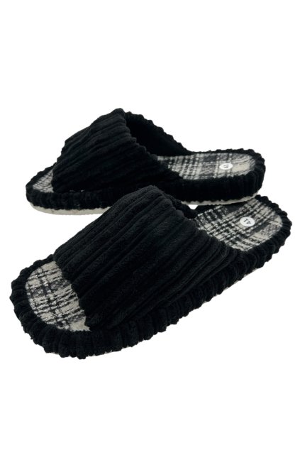 Pánské černé domácí papuče 07