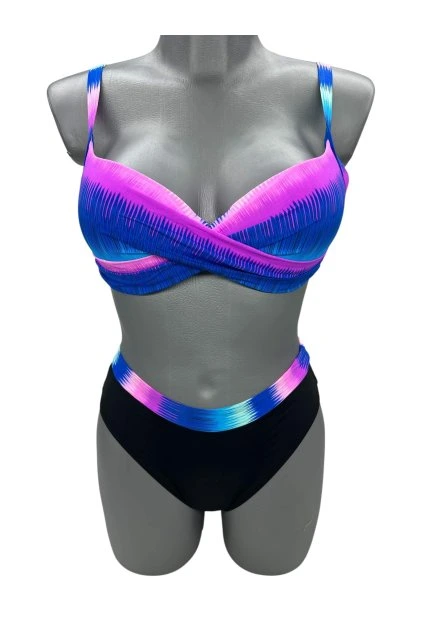 Dámské modré dvoudílné plavky 03