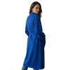 Dámský modrý nadměrný froté župan
