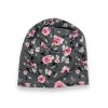 Dámská čepice se vzorem květin