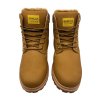 Pánské béžové zateplené vyšší pracovní boty na šněrování