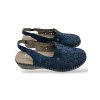 Dámské modré zdravotní sandály s otevřenou patou