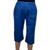 Dámské modré plátěné 3/4 kalhoty ELENA