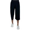 Dámské černé plátěné 3/4 kalhoty GAGI