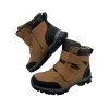 Pánské hnědé zimní boty na suchý zip