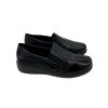 Dámské černé nadměrné mokasíny s jemným zateplením