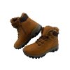 Chlapecké hnědé zimní boty na šněrování
