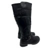 Dámské černé nadměrné zimní kozačky pro širší lýtka 01