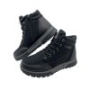 Pánské černé šněrovací zimní boty 05