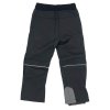 Dívčí černé zateplené softshellové kalhoty s gumou v pase a manžetami 01