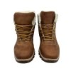 Dámské hnědé zimní boty na šněrování