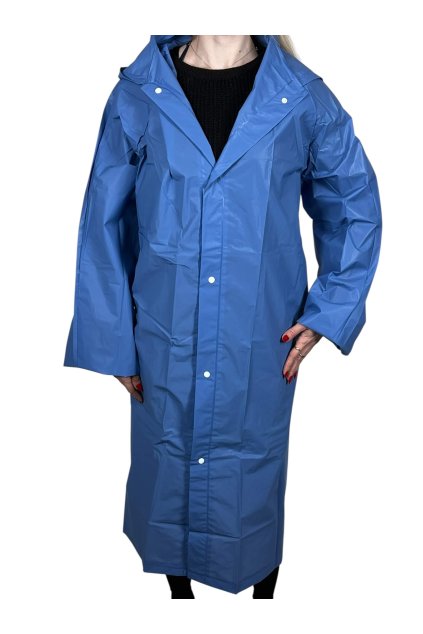Dámska modrá pršiplášť 01