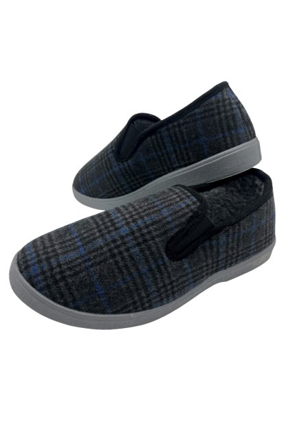 Pánske modré zateplené papuče