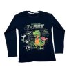 Chlapčenské blikajúce tričko s dlhým rukávom T-REX
