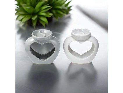 Keramická aromalampa srdce