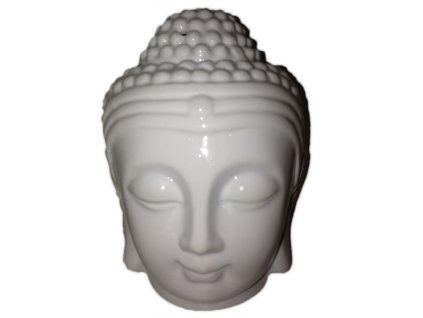 Olejový kahan Buddhova hlava - bílý