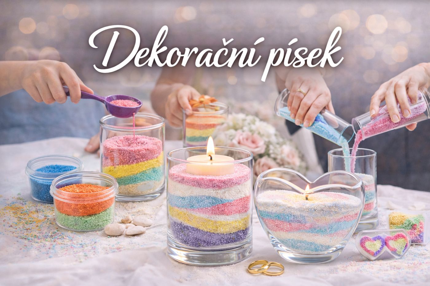 Dekorační písek: nápady na použití doma, v zahradě i při tvoření s dětmi