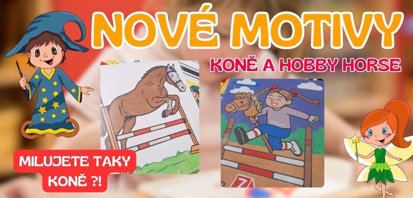 šablony a tvořivé sady koně, hobby horse
