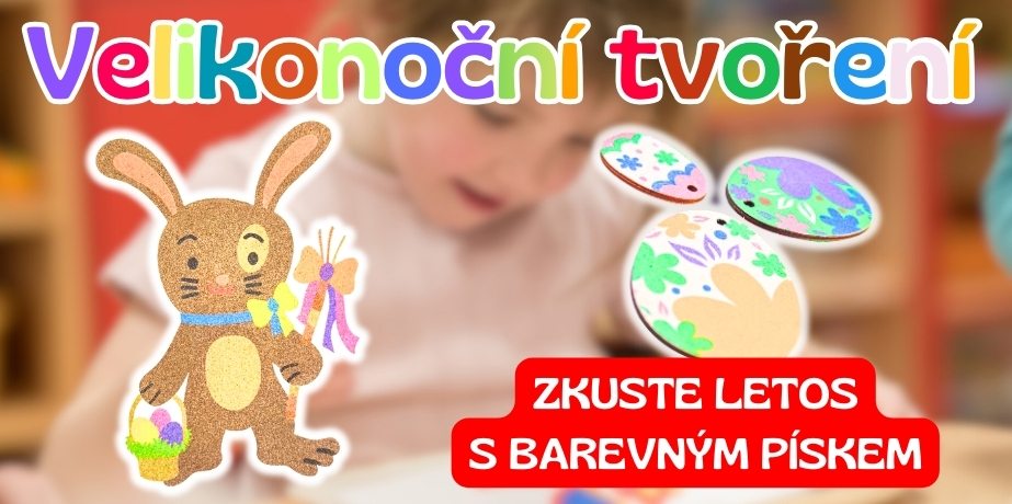 Velikonoční tvoření s barevným pískem
