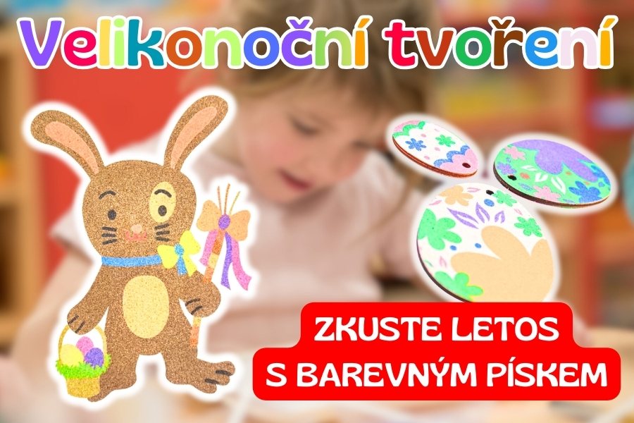 Velikonoční tvoření s barevným pískem
