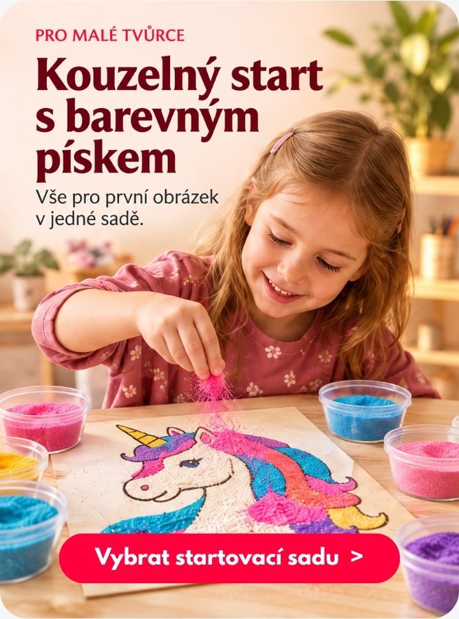 startovací sady s barevným pískem