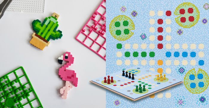 Nápady na tvoření z barevných pixelů PixelHOBBY – kaktus, plameňák a další mozaikové motivy