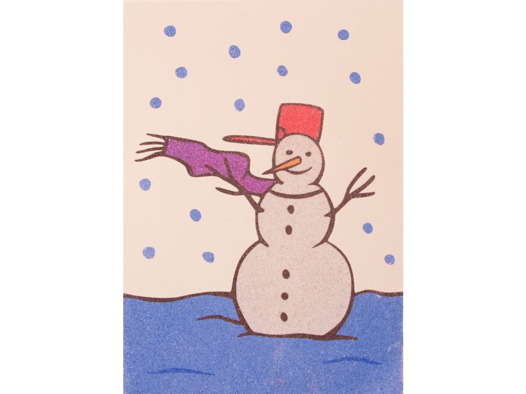 Šablona na pískování sněhulák sněžný (Varianta A5 (148 × 210 mm))